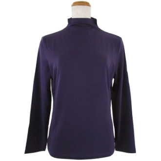 リヨセルカシミヤ ボトルネック　Mサイズ　パープル