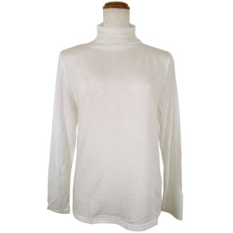 リヨセルカシミヤ ボトルネック　Mサイズ　白
