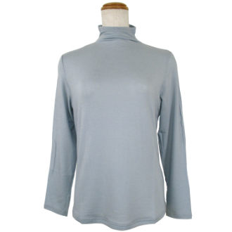 リヨセルカシミヤ ボトルネック　Mサイズ　サックス