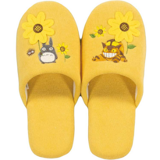 となりのトトロ 花のバス停 スリッパ イエロー