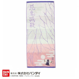 鬼滅の刃　「胡蝶しのぶ」 羽織刺繍 フェイスタオル