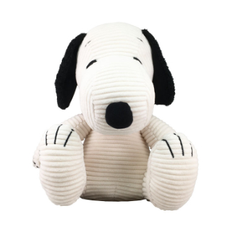 【SNOOPY】スヌーピー　コーデュロイシリーズ　ぬいぐるみＭ　ホワイト