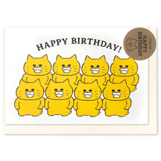 〔アクティブ〕ノラネコぐんだんバースデーカード（Ｂ）