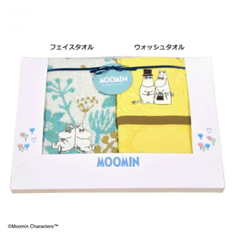 ムーミン「フレグラント」 MM-10020　ウォッシュタオル1P/フェイスタオル1P