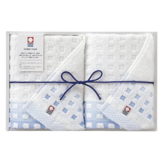 今治タオル「蒼海」 J-4315　フェイスタオル2P