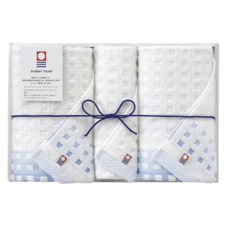 今治タオル「蒼海」 J-4320　ウォッシュタオル1P/フェイスタオル2P