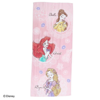 ディズニープリンセス「エレガントフラワーズ」 DS-9305　フェイスタオル1P