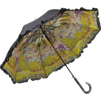 名画フリルジャンプ傘～晴雨兼用～（クリムト「カソーネスガルダチャーチ」）