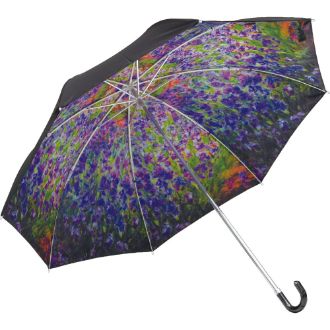 名画折りたたみ傘～晴雨兼用～（モネ「モネのアイリスガーデン」）