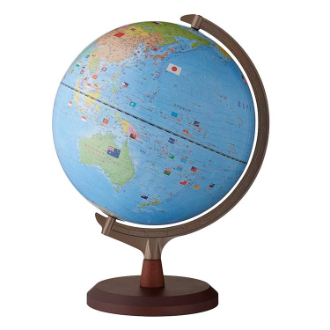 国旗付地球儀 (30cm 組立式)