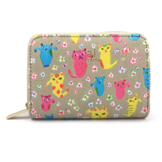 【ai sayama】アイ サヤマ　ジャバラカードケース　招き猫