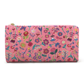 【ai sayama】アイ サヤマ　Ｌ字長財布　猫花