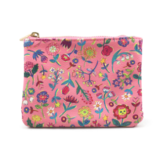 【ai sayama】アイ サヤマ　ミニフラットポーチ　猫花