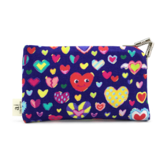 【ai sayama】アイ サヤマ　がま口仕切りアリ カードケース　いろんなハート