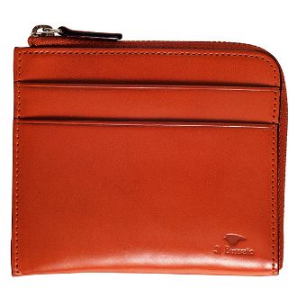 【Il Bussetto(イル・ブセット】L字型ジップ財布　オレンジ