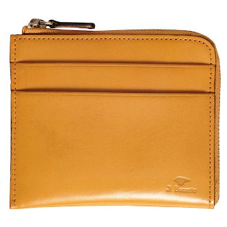 【Il Bussetto(イル・ブセット】L字型ジップ財布　イエロー
