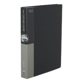 [コクヨ] ポストカードホルダーA4縦 台紙50枚200枚収容 黒