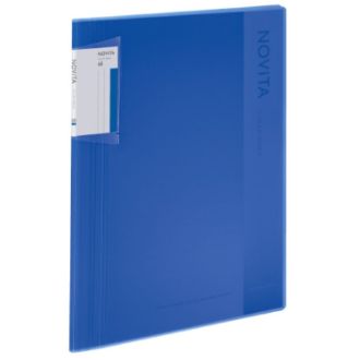 [コクヨ] クリヤーブック〈ノビータ〉（固定式）A4 60枚 青