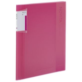 [コクヨ] クリヤーブック〈ノビータ〉（固定式）A4 60枚 ピンク