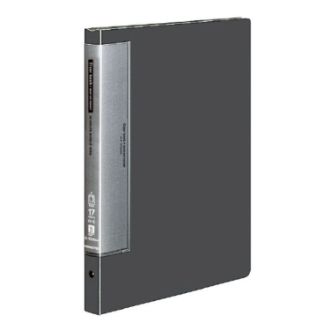 [コクヨ] クリヤーブックウェーブカット替紙式A4縦 17枚 ダークグレー