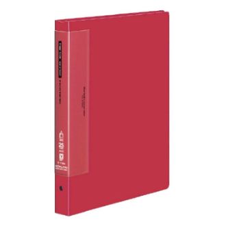 [コクヨ] クリヤーブックウェーブカット替紙式A4縦 25枚 赤