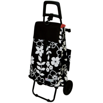 【cocoro】ココロ　ショッピングカート　スタンダードタイプ　フラワー　BLACK×RED