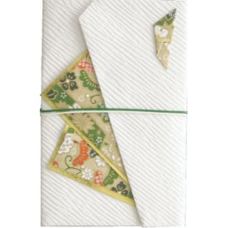 ミニ金封　檀紙　緑