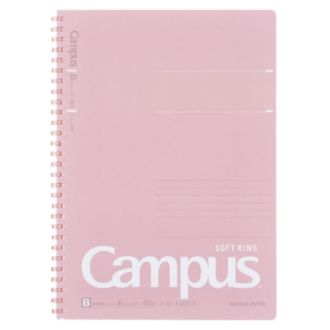 [コクヨ]キャンパスソフトリング 中横罫(ドット入り)40枚 B5 ピンク