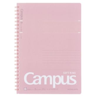 [コクヨ]キャンパスソフトリング 中横罫(ドット入り)50枚 A5 ピンク
