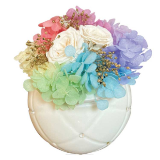 手元供養　花束のあたらしいおうち Ｍ（2寸から2.3寸） レインボー