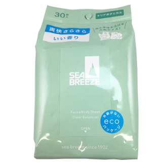 シーブリーズ フェイス＆ボディシート クリアボタニカルの香り 30P