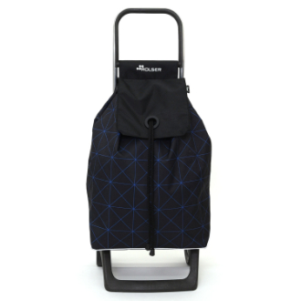 【ROLSER×Nananoel】ロルサー×ナナノエル　JOY-STAR オリジナル軽量カートバッグ　幾何学ブルー