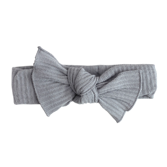 〔lien de famille リヤンドファミーユ〕リブヘアバンド グレー