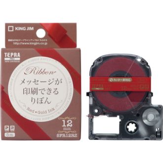 キングジム 「テプラ」PRO テープカートリッジ メッセージが印刷できるリボン レッド