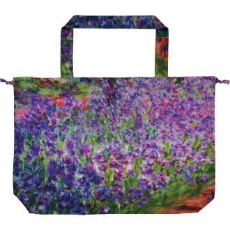 名画レインバッグカバー（モネ「モネのアイリスガーデン」）