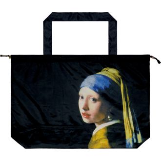 名画レインバッグカバー（フェルメール「青いターバンの少女」）