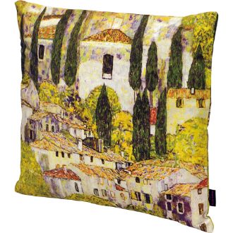 名画クッションカバー（クリムト「カソーネスガルダチャーチ」）