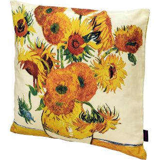 名画クッションカバー（ゴッホ「ひまわり」）