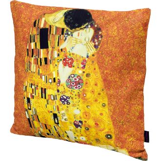 名画クッションカバー（クリムト「ザ・キス」）