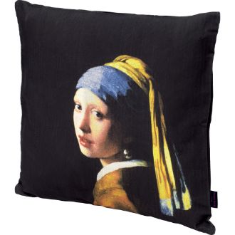 名画クッションカバー（フェルメール「青いターバンの少女」）