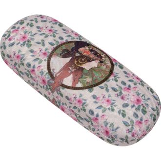 名画メガネケース（ミュシャ「ブルネットとローズ」）