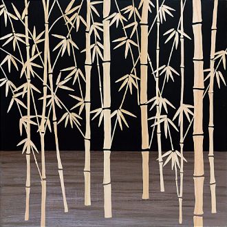 ウッド スカルプチャー アート「フォレスト バンブー（BK+NP）」