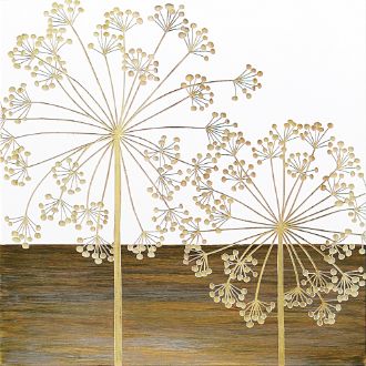 ウッド スカルプチャー アート「ファイヤー フラワー（WH+NP）」