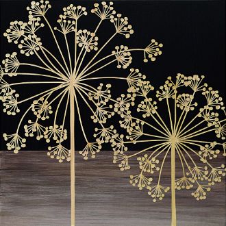 ウッド スカルプチャー アート「ファイヤー フラワー（BK+NP）」