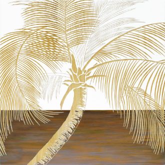 ウッド スカルプチャー アート「パーム ツリー（WH+NP）」