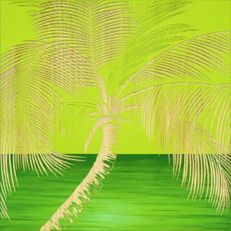 ウッド スカルプチャー アート「パーム ツリー（GR+NP）」