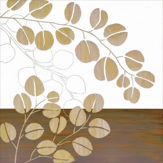 ウッド スカルプチャー アート「ユーカリ（WH+NP）」