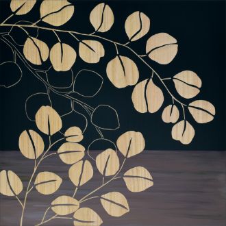 ウッド スカルプチャー アート「ユーカリ（BK+NP）」