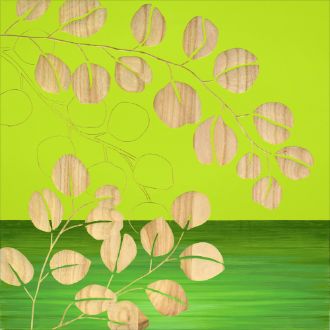 ウッド スカルプチャー アート「ユーカリ（GR+NP）」