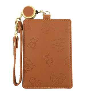 【SNOOPY】スヌーピー　リール付シングルパスケース　スヌーピー＆ベア